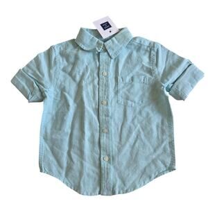 Janie And Jack Linen Button-Up Shirt